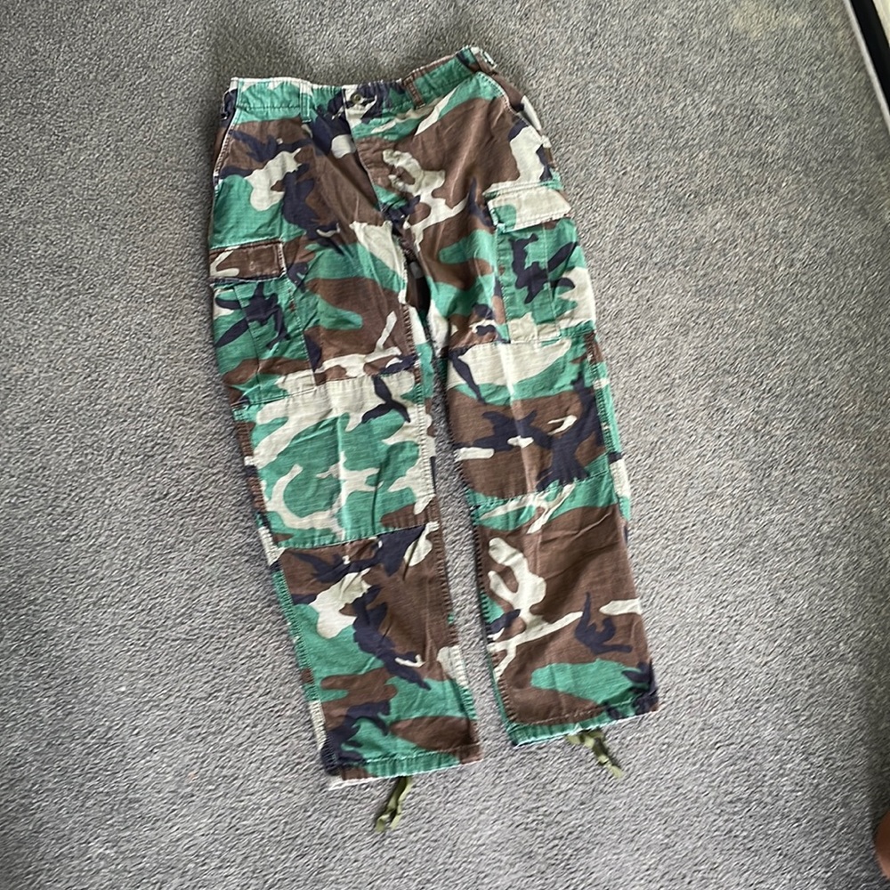 Vintage Camo Military Cargo Pants